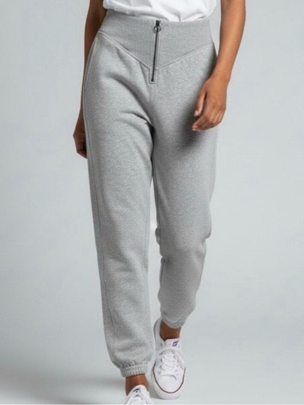 Aerie corset High-Waist Gray Zip-Front Joggers
